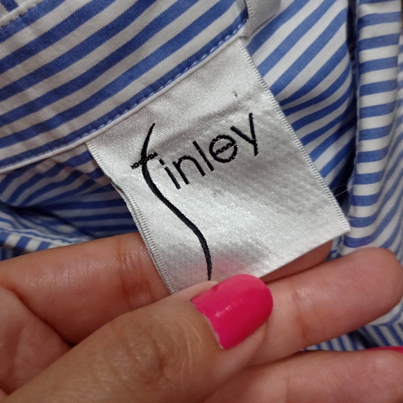 Finley jenna striped ruffle shirtdress - Picture 3 of 7